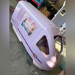 2001 Mattel Barbie Travel Train Playset Toy Set dining room Bunk bed Playroom